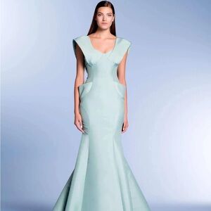 John Paul Ataker Ruffled Mermaid Gown